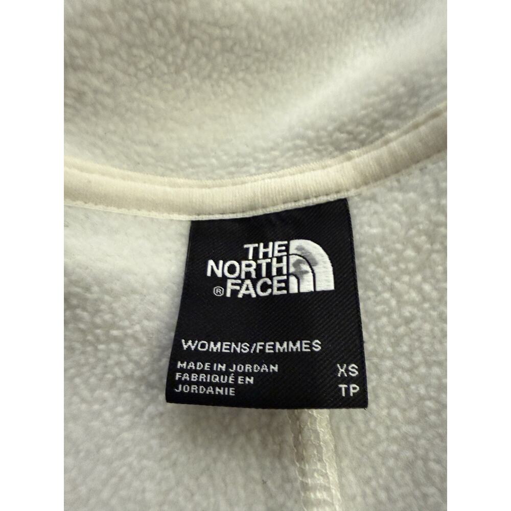 The North Face Womens Cream Ivory Full Zip Lightweight Hooded Fleece Jacket XS - Picture 6 of 9